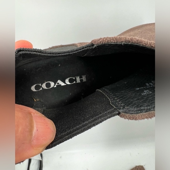 Coach brown suede ankle boots suffolk size 8B womens - Picture 2 of 3